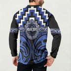 Aotearoa Ngati Tuwharetoa Personalised Button Sweatshirt Maori Iwi Poutama Puhoro Tattoo