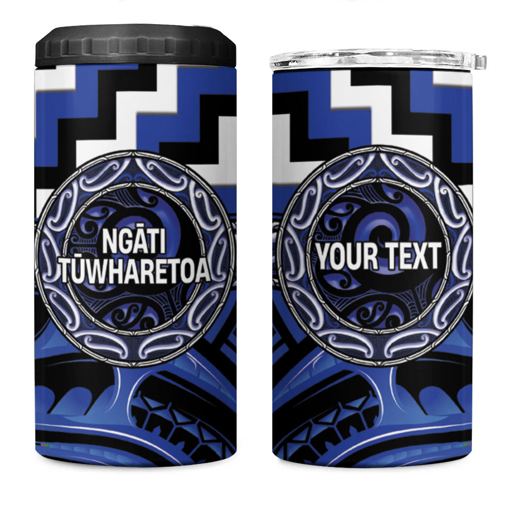 Aotearoa Ngati Tuwharetoa Personalised 4 in 1 Can Cooler Tumbler Maori Iwi Poutama Puhoro Tattoo