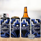 Aotearoa Ngati Tuwharetoa Personalised 4 in 1 Can Cooler Tumbler Maori Iwi Poutama Puhoro Tattoo