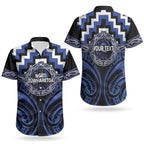 Aotearoa Ngati Tuwharetoa Personalised Couples Matching Long Sleeve Bodycon Dress and Hawaiian Shirt Maori Iwi Poutama Puhoro Tattoo