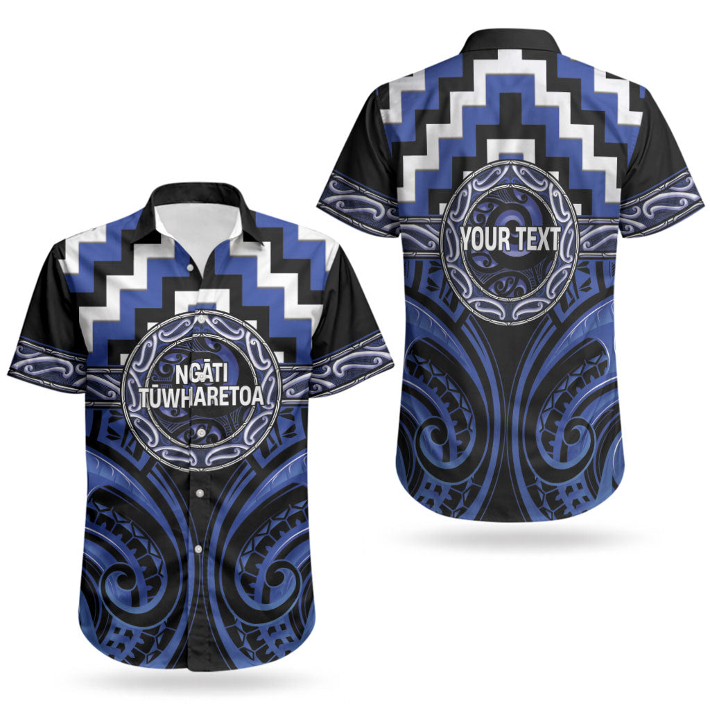 Aotearoa Ngati Tuwharetoa Personalised Couples Matching Puletasi and Hawaiian Shirt Maori Iwi Poutama Puhoro Tattoo