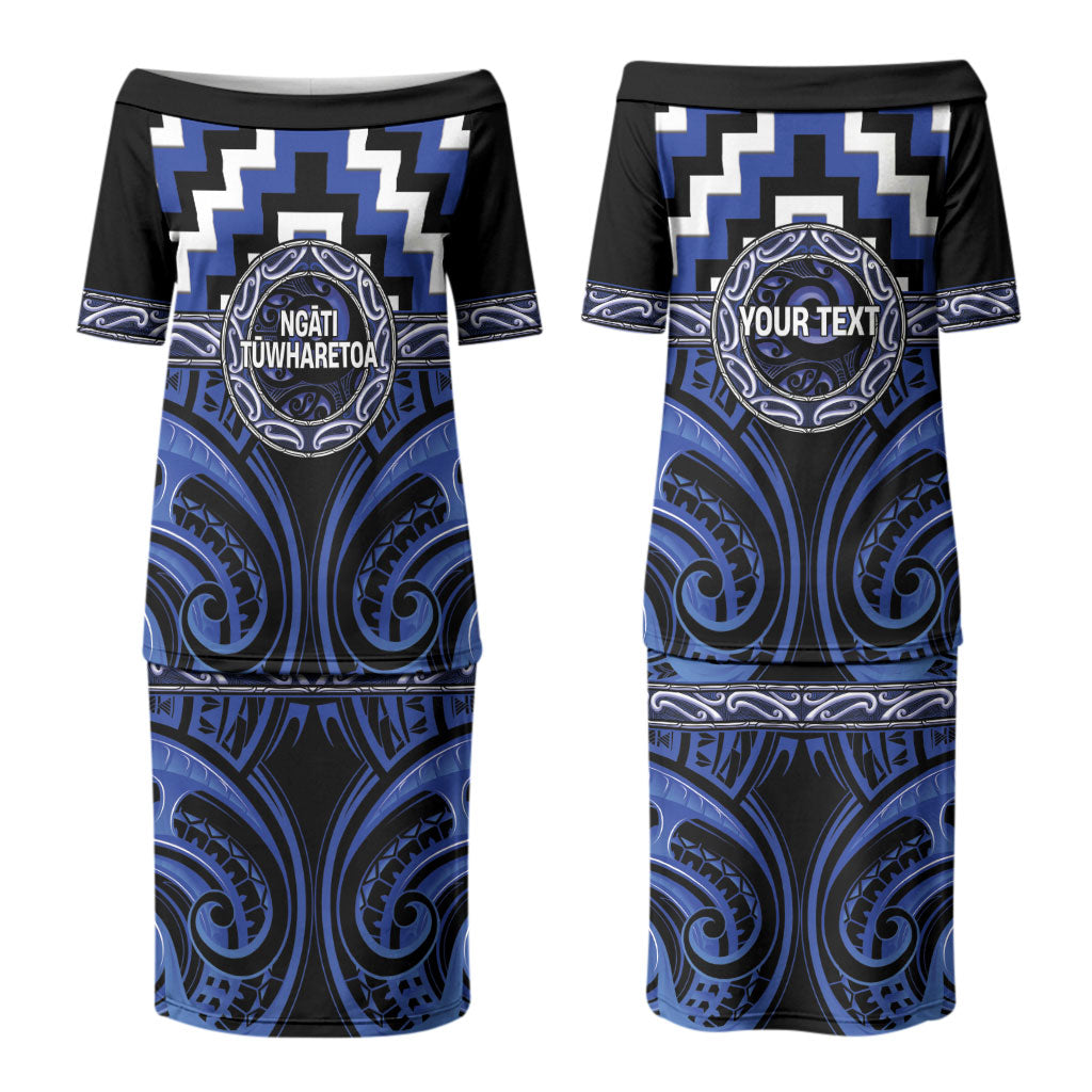 Aotearoa Ngati Tuwharetoa Personalised Couples Matching Puletasi and Hawaiian Shirt Maori Iwi Poutama Puhoro Tattoo