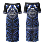 Aotearoa Ngati Tuwharetoa Personalised Couples Matching Puletasi and Hawaiian Shirt Maori Iwi Poutama Puhoro Tattoo