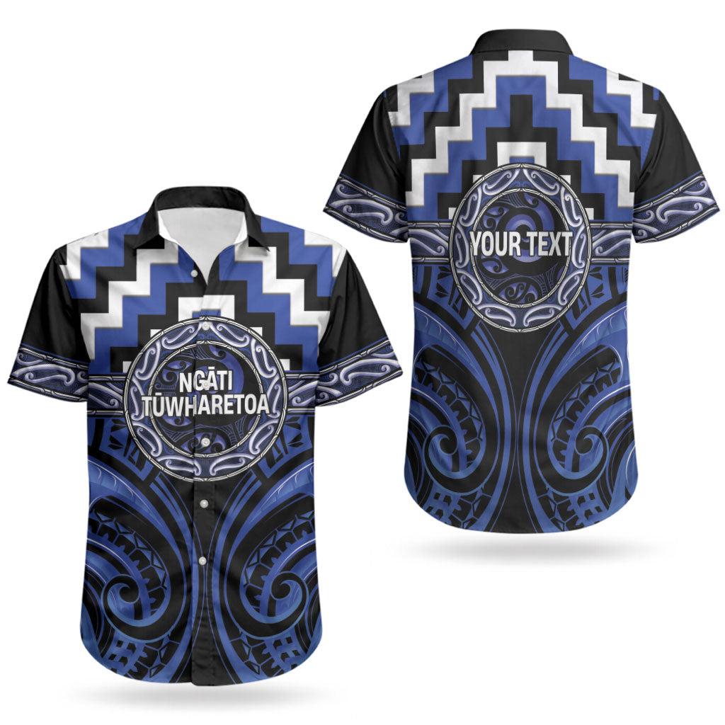 Aotearoa Ngati Tuwharetoa Personalised Couples Matching Short Sleeve Bodycon Dress and Hawaiian Shirt Maori Iwi Poutama Puhoro Tattoo