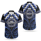 Aotearoa Ngati Tuwharetoa Personalised Couples Matching Short Sleeve Bodycon Dress and Hawaiian Shirt Maori Iwi Poutama Puhoro Tattoo