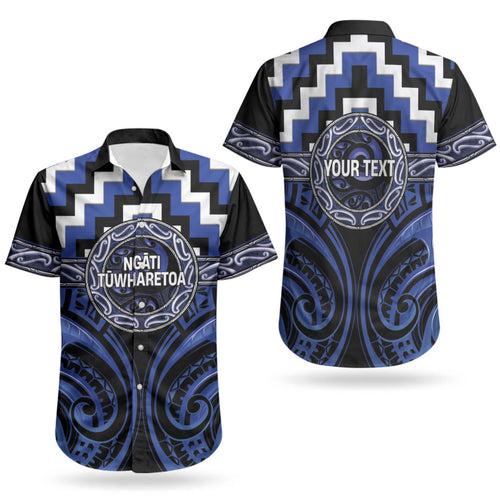 Aotearoa Ngati Tuwharetoa Personalised Couples Matching Summer Maxi Dress and Hawaiian Shirt Maori Iwi Poutama Puhoro Tattoo