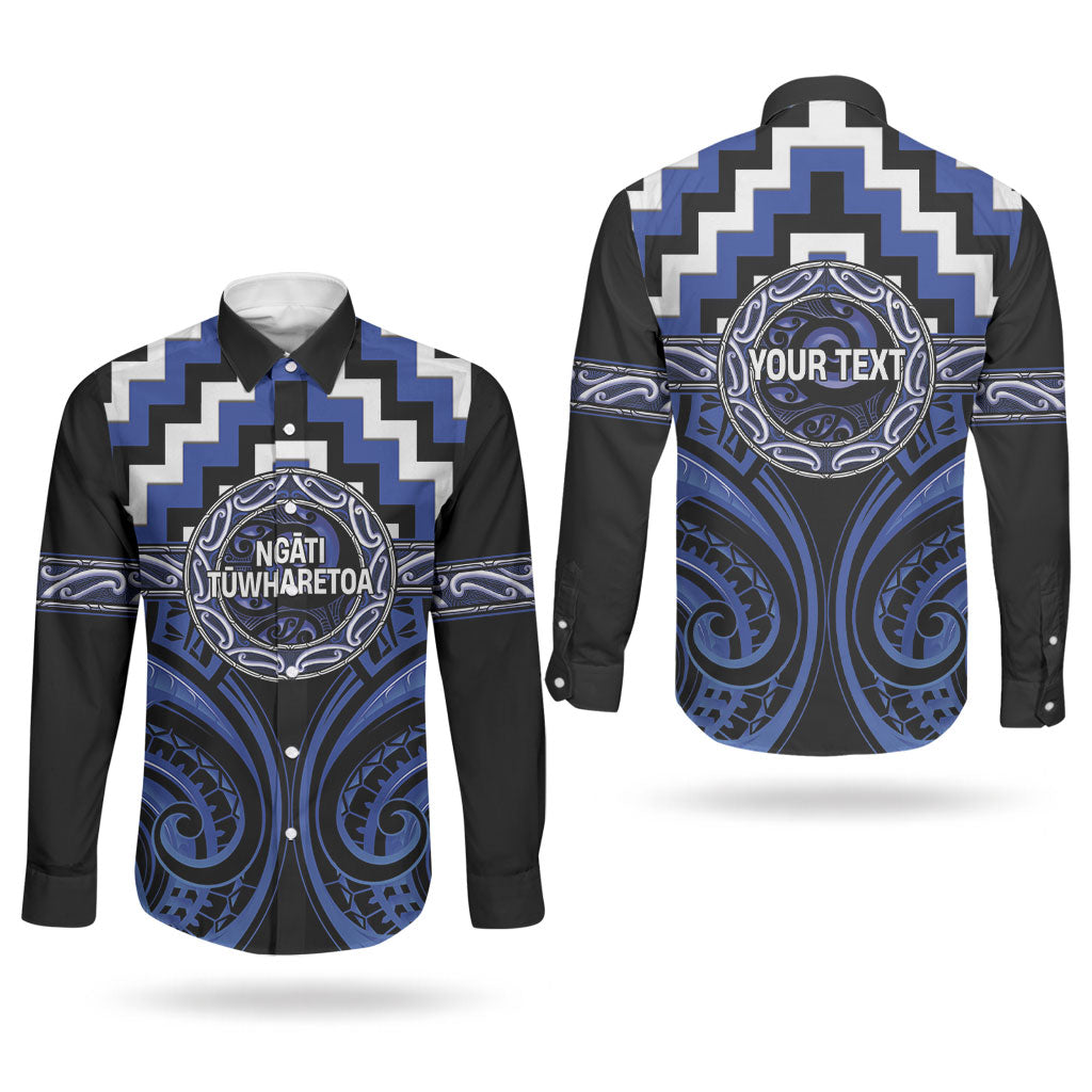 Aotearoa Ngati Tuwharetoa Personalised Couples Matching Summer Maxi Dress and Long Sleeve Button Shirt Maori Iwi Poutama Puhoro Tattoo