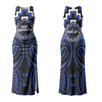 Aotearoa Ngati Tuwharetoa Personalised Couples Matching Tank Maxi Dress and Hawaiian Shirt Maori Iwi Poutama Puhoro Tattoo