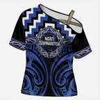 Aotearoa Ngati Tuwharetoa Personalised Cross Shoulder Shirt Maori Iwi Poutama Puhoro Tattoo