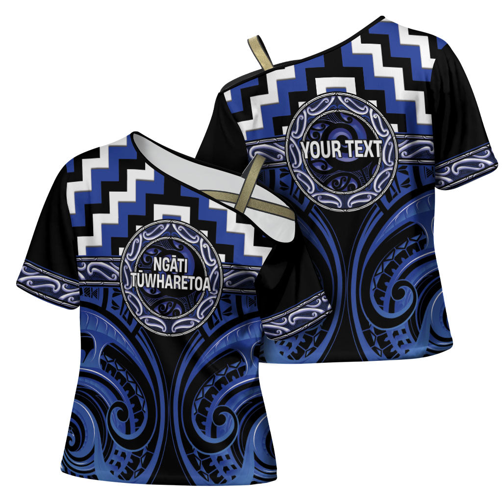 Aotearoa Ngati Tuwharetoa Personalised Cross Shoulder Shirt Maori Iwi Poutama Puhoro Tattoo