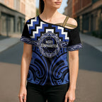 Aotearoa Ngati Tuwharetoa Personalised Cross Shoulder Shirt Maori Iwi Poutama Puhoro Tattoo