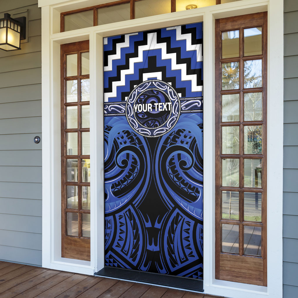 Aotearoa Ngati Tuwharetoa Personalised Door Cover Maori Iwi Poutama Puhoro Tattoo