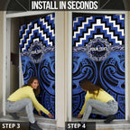 Aotearoa Ngati Tuwharetoa Personalised Door Cover Maori Iwi Poutama Puhoro Tattoo