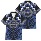 Aotearoa Ngati Tuwharetoa Personalised Family Matching Off Shoulder Short Dress and Hawaiian Shirt Maori Iwi Poutama Puhoro Tattoo
