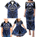Aotearoa Ngati Tuwharetoa Personalised Family Matching Puletasi and Hawaiian Shirt Maori Iwi Poutama Puhoro Tattoo