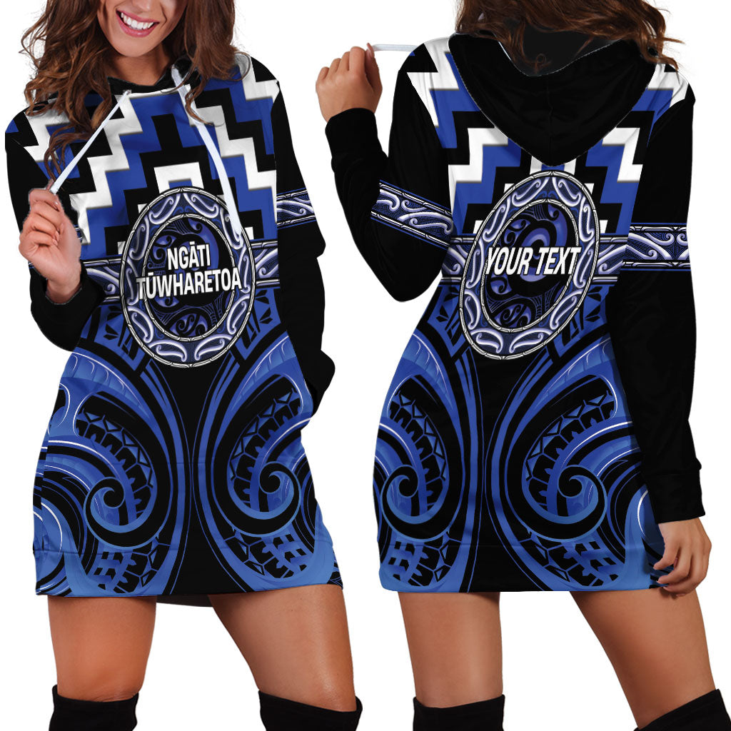 Aotearoa Ngati Tuwharetoa Personalised Hoodie Dress Maori Iwi Poutama Puhoro Tattoo
