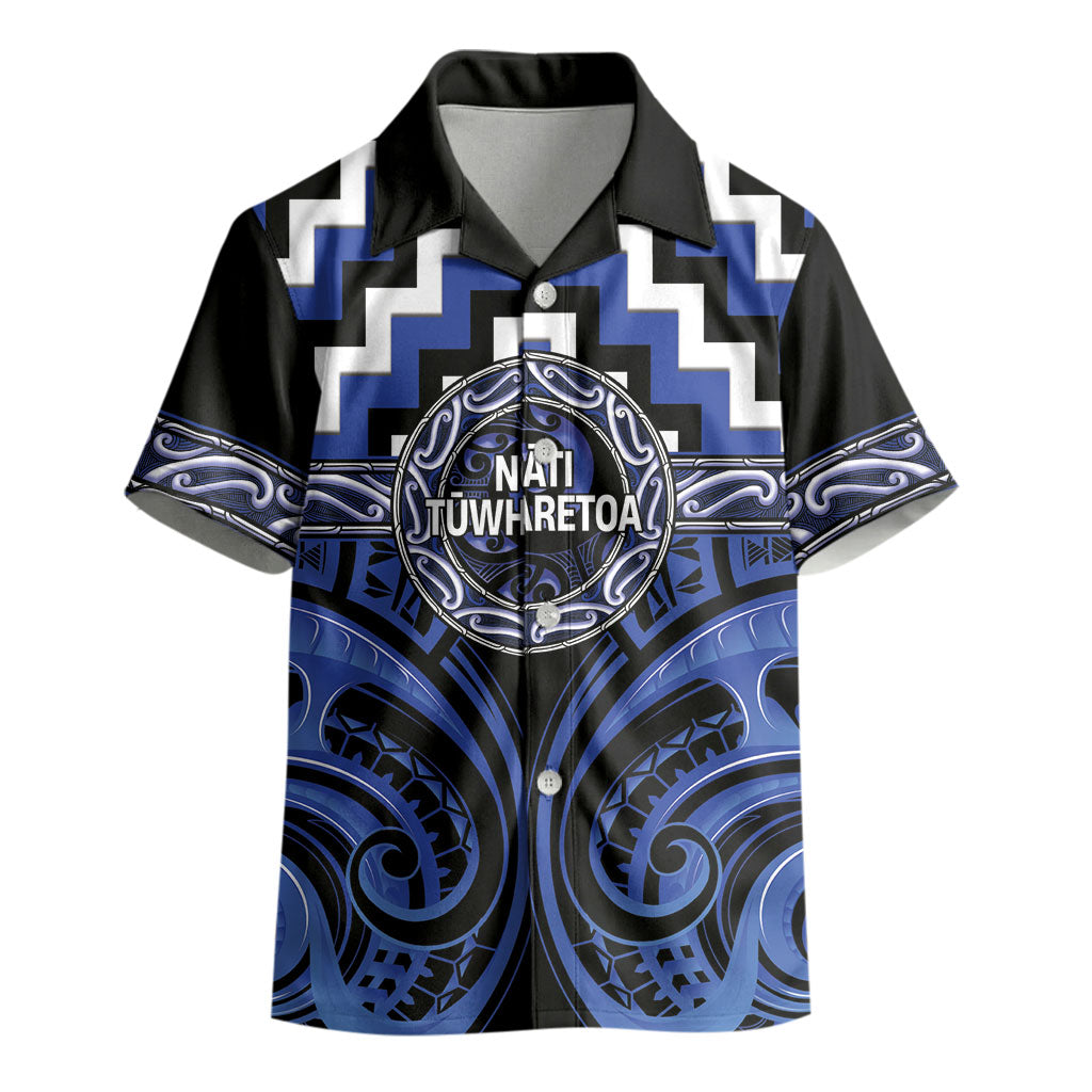 Aotearoa Ngati Tuwharetoa Personalised Kid Hawaiian Shirt Maori Iwi Poutama Puhoro Tattoo