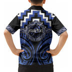 Aotearoa Ngati Tuwharetoa Personalised Kid Hawaiian Shirt Maori Iwi Poutama Puhoro Tattoo