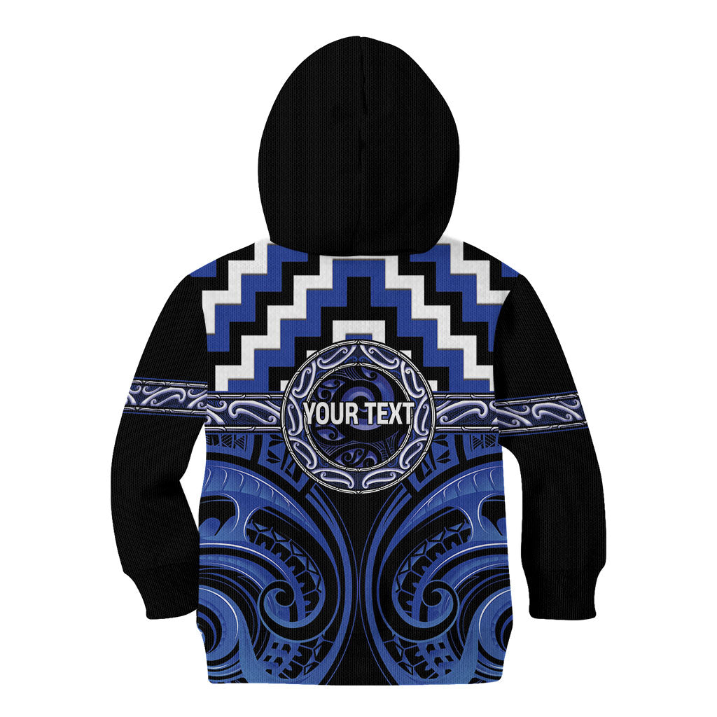 Aotearoa Ngati Tuwharetoa Personalised Kid Hoodie Maori Iwi Poutama Puhoro Tattoo