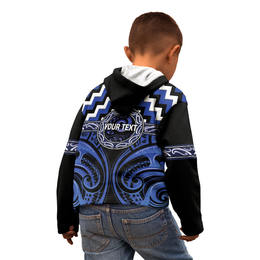 Aotearoa Ngati Tuwharetoa Personalised Kid Hoodie Maori Iwi Poutama Puhoro Tattoo