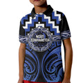 Aotearoa Ngati Tuwharetoa Personalised Kid Polo Shirt Maori Iwi Poutama Puhoro Tattoo