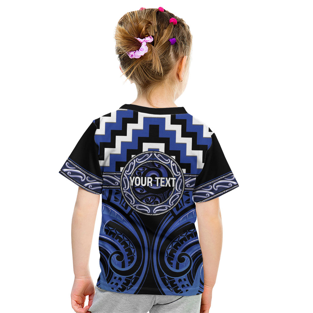Aotearoa Ngati Tuwharetoa Personalised Kid T Shirt Maori Iwi Poutama Puhoro Tattoo