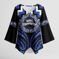 Aotearoa Ngati Tuwharetoa Personalised Kimono Sleeve Blouse Maori Iwi Poutama Puhoro Tattoo