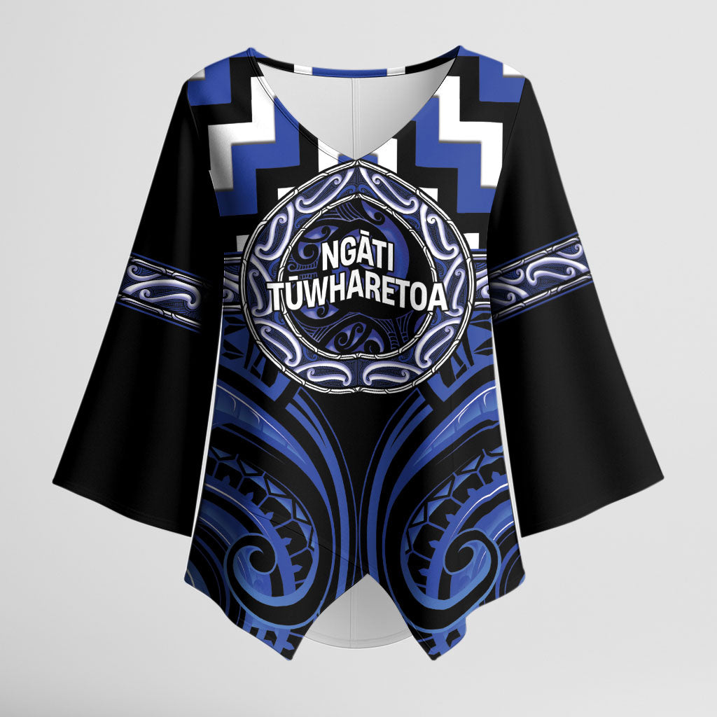 Aotearoa Ngati Tuwharetoa Personalised Kimono Sleeve Blouse Maori Iwi Poutama Puhoro Tattoo