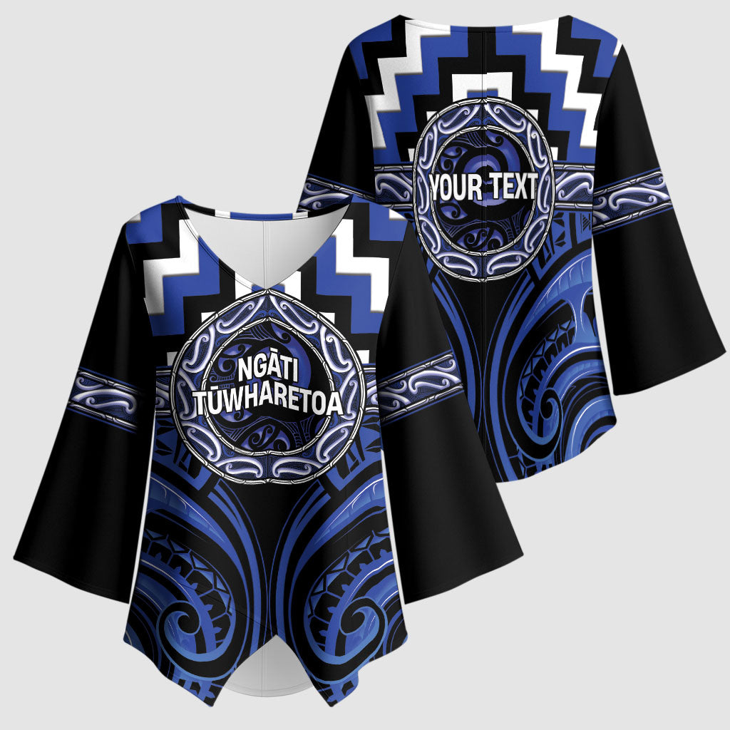 Aotearoa Ngati Tuwharetoa Personalised Kimono Sleeve Blouse Maori Iwi Poutama Puhoro Tattoo