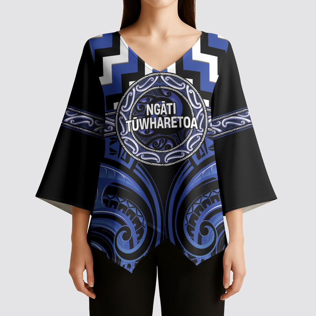 Aotearoa Ngati Tuwharetoa Personalised Kimono Sleeve Blouse Maori Iwi Poutama Puhoro Tattoo