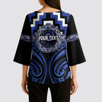 Aotearoa Ngati Tuwharetoa Personalised Kimono Sleeve Blouse Maori Iwi Poutama Puhoro Tattoo