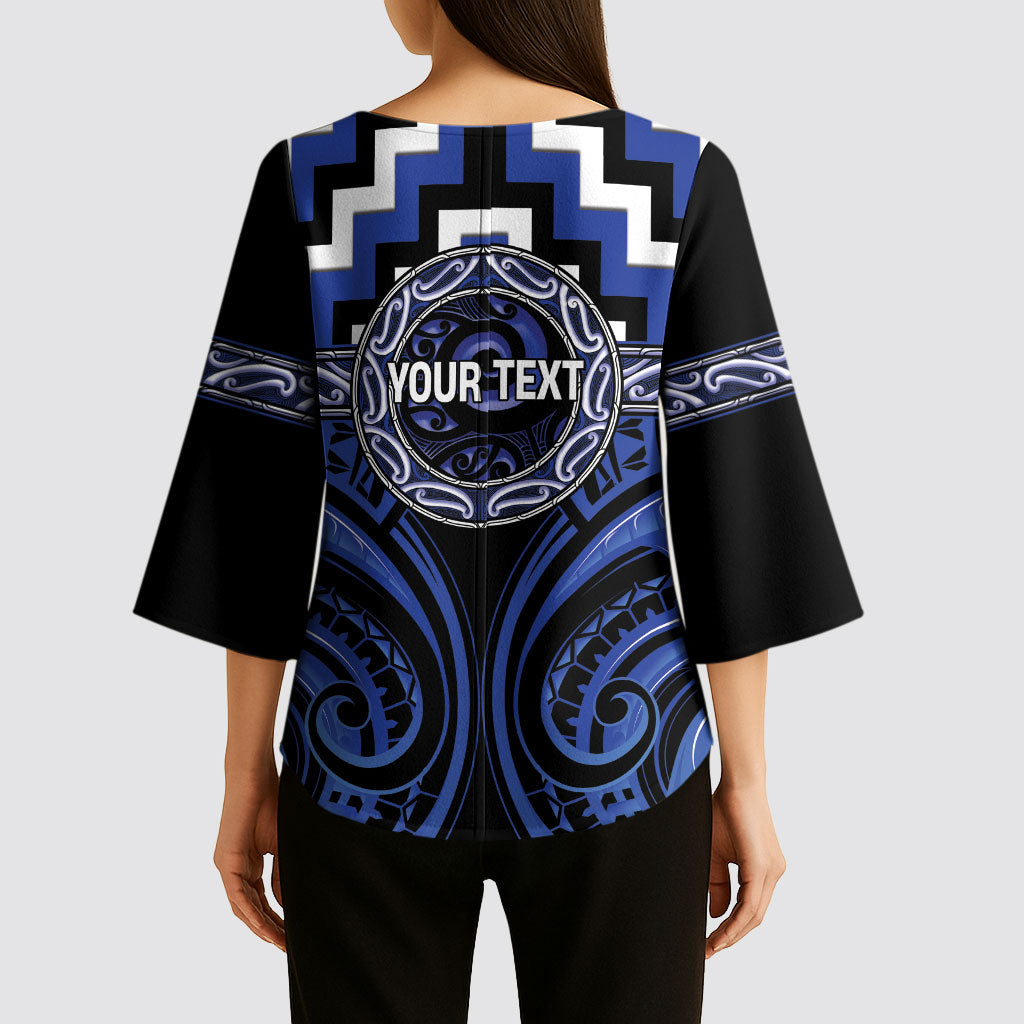 Aotearoa Ngati Tuwharetoa Personalised Kimono Sleeve Blouse Maori Iwi Poutama Puhoro Tattoo