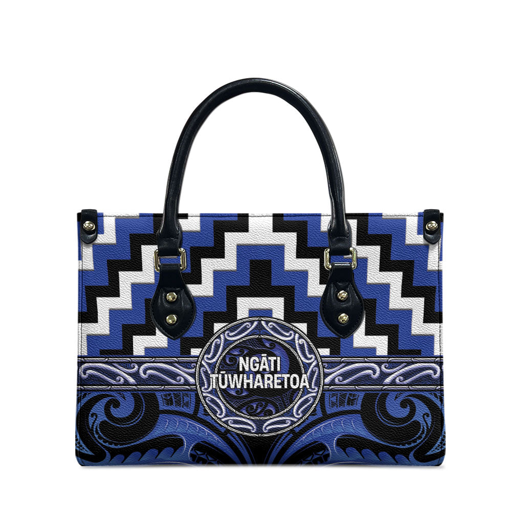 Aotearoa Ngati Tuwharetoa Leather Bag Maori Iwi Poutama Puhoro Tattoo