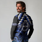 Aotearoa Ngati Tuwharetoa Personalised Long Sleeve Polo Shirt Maori Iwi Poutama Puhoro Tattoo