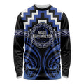 Aotearoa Ngati Tuwharetoa Personalised Long Sleeve Shirt Maori Iwi Poutama Puhoro Tattoo