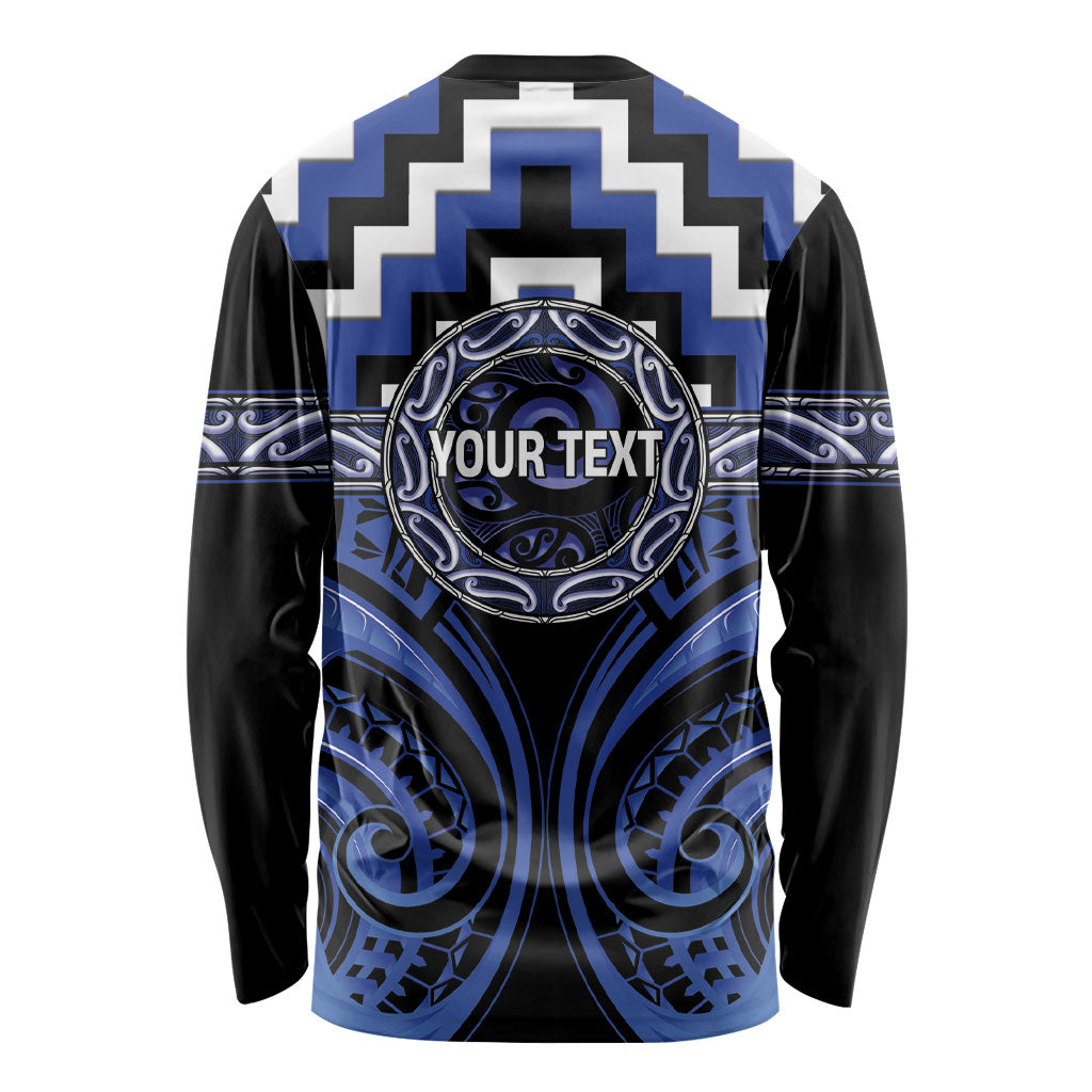 Aotearoa Ngati Tuwharetoa Personalised Long Sleeve Shirt Maori Iwi Poutama Puhoro Tattoo