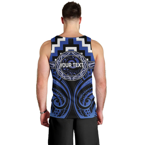 Aotearoa Ngati Tuwharetoa Personalised Men Tank Top Maori Iwi Poutama Puhoro Tattoo