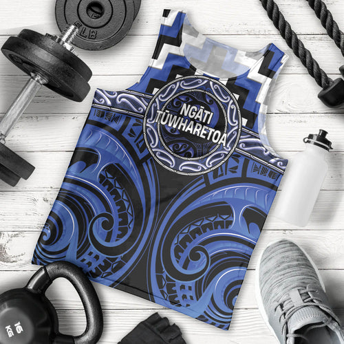 Aotearoa Ngati Tuwharetoa Personalised Men Tank Top Maori Iwi Poutama Puhoro Tattoo