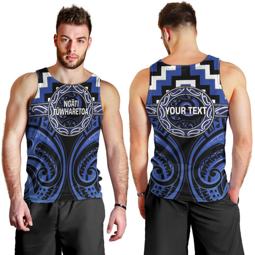 Aotearoa Ngati Tuwharetoa Personalised Men Tank Top Maori Iwi Poutama Puhoro Tattoo