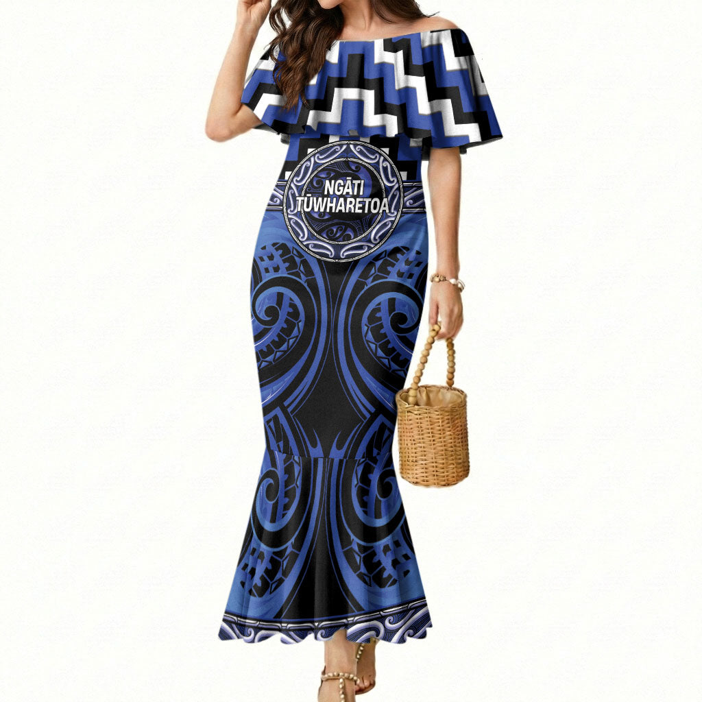 Aotearoa Ngati Tuwharetoa Personalised Mermaid Dress Maori Iwi Poutama Puhoro Tattoo