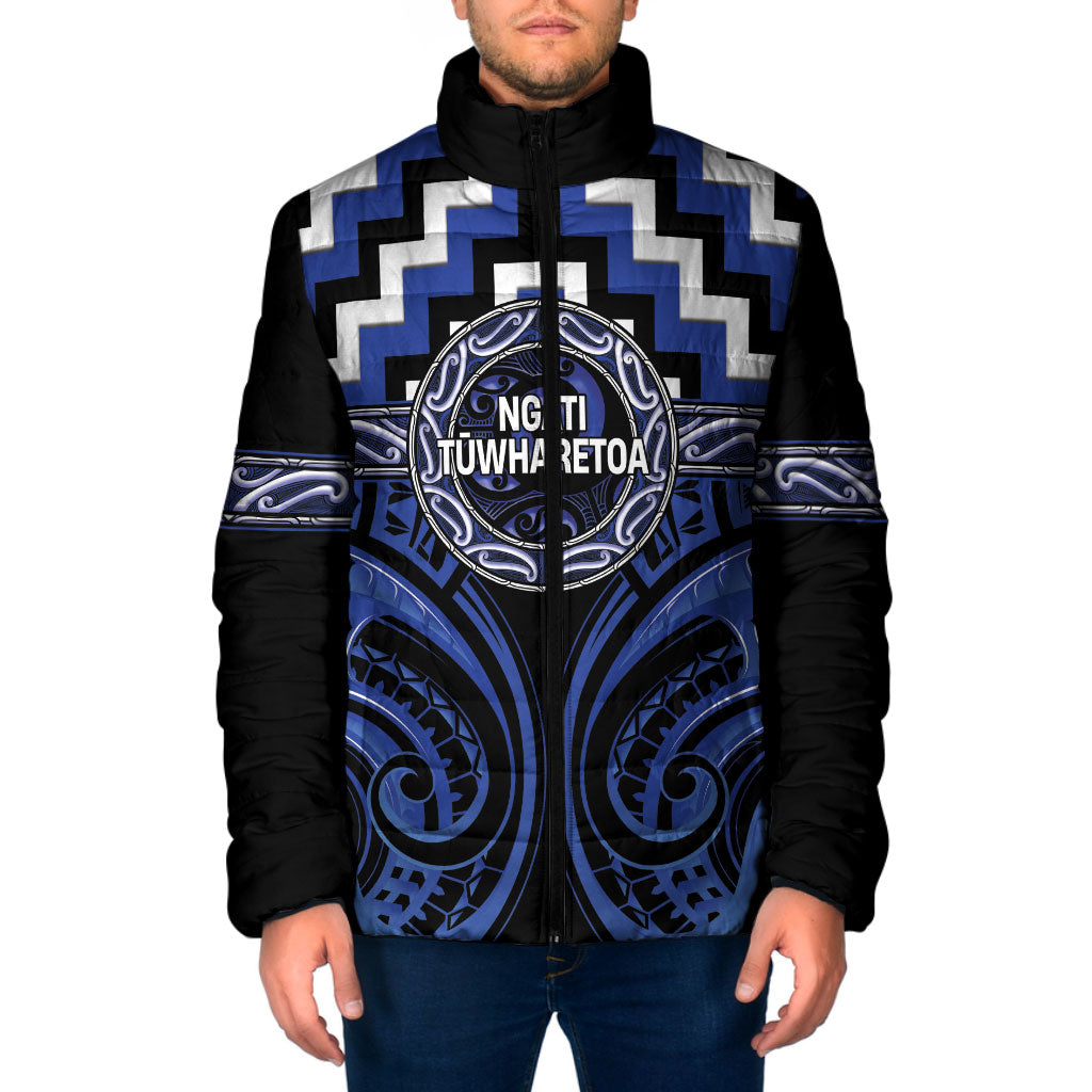 Aotearoa Ngati Tuwharetoa Personalised Padded Jacket Maori Iwi Poutama Puhoro Tattoo