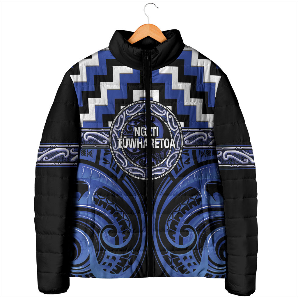Aotearoa Ngati Tuwharetoa Personalised Padded Jacket Maori Iwi Poutama Puhoro Tattoo
