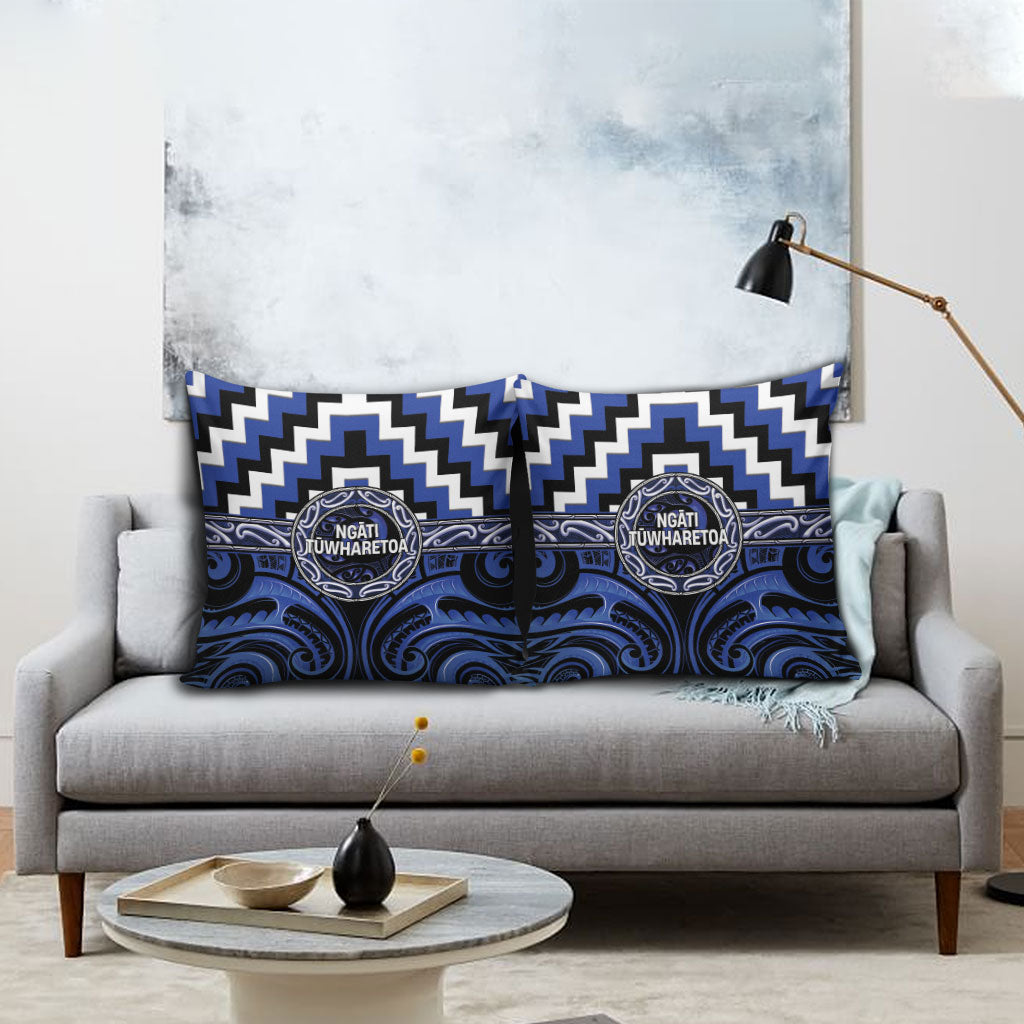 Aotearoa Ngati Tuwharetoa Pillow Cover Maori Iwi Poutama Puhoro Tattoo