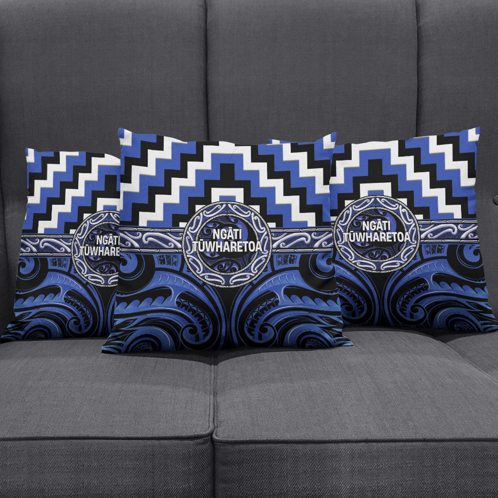 Aotearoa Ngati Tuwharetoa Pillow Cover Maori Iwi Poutama Puhoro Tattoo