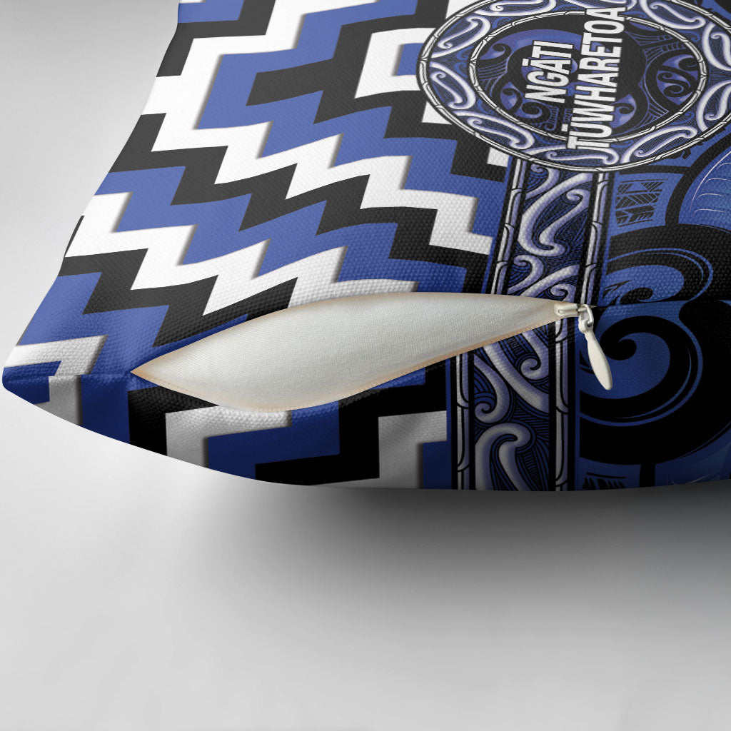 Aotearoa Ngati Tuwharetoa Pillow Cover Maori Iwi Poutama Puhoro Tattoo