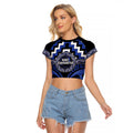 Aotearoa Ngati Tuwharetoa Personalised Raglan Cropped T Shirt Maori Iwi Poutama Puhoro Tattoo