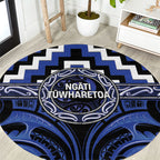 Aotearoa Ngati Tuwharetoa Round Carpet Maori Iwi Poutama Puhoro Tattoo