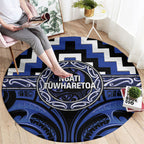 Aotearoa Ngati Tuwharetoa Round Carpet Maori Iwi Poutama Puhoro Tattoo