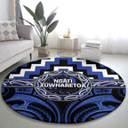 Aotearoa Ngati Tuwharetoa Round Carpet Maori Iwi Poutama Puhoro Tattoo