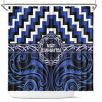 Aotearoa Ngati Tuwharetoa Shower Curtain Maori Iwi Poutama Puhoro Tattoo